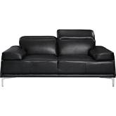 Nicolo Sofa in Black Bonded Leather
